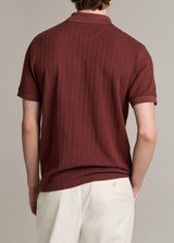 Drop Needle Stripe Short Sleeve Polo