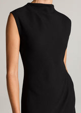 Draped Funnel Nk Dress