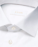 Eton Slim Fit Elevated Twill Dress Shirt - White