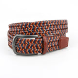 Italian Stretch Thin Strand Braided Leather Belt - Oak Hall