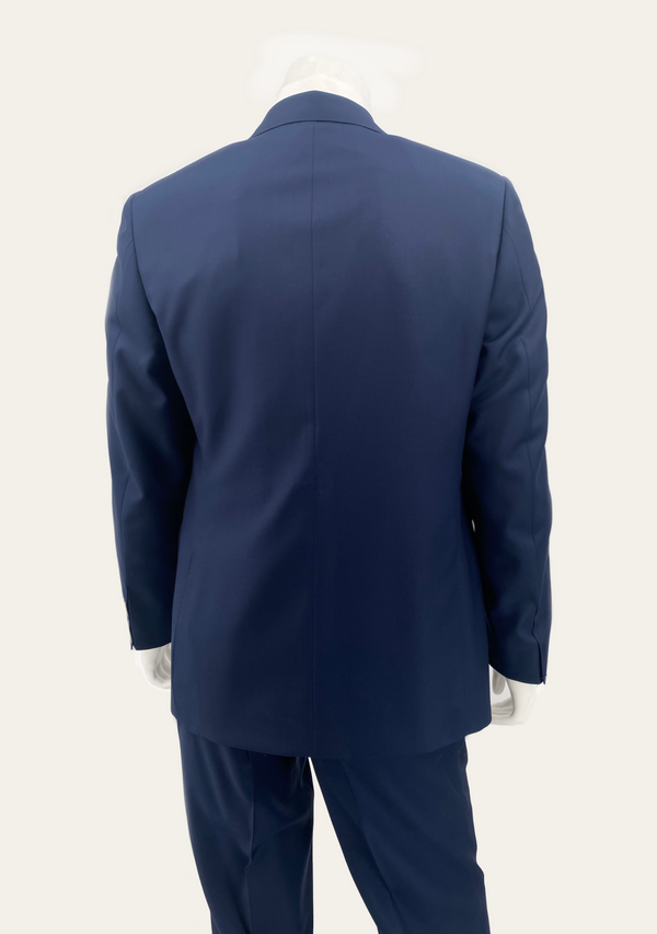 Basic New Blue Wool Suit - Oak Hall