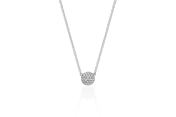 Mini Diamond Disc Necklace - Oak Hall