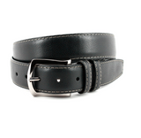 Contrast Stitched Italian Soft Calfskin Belt - Oak Hall, Inc.