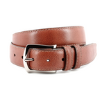 Contrast Stitched Italian Soft Calfskin Belt - Oak Hall, Inc.