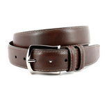 Contrast Stitched Italian Soft Calfskin Belt - Oak Hall, Inc.
