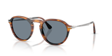 Persol PO3383S Sunglasses - Striped Black & Brown