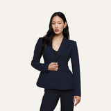 Therese Blazer - Midnight/Ivory Pinstripe