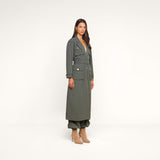 Axel Windbreaker Trench - Ash Olive