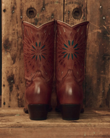 The Great The Southwest Cowboy Boot - Chestnut W/ Turquoise Sunburst