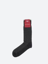 Marcoliani Mousse of Modal Herringbone Mid-Calf Sock - Charcoal