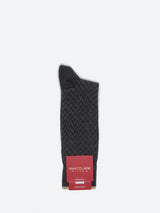 Marcoliani Mousse of Modal Herringbone Mid-Calf Sock - Charcoal