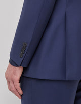 Canali blue wool suit sleeve detail - Oak Hall