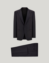 Canali black wool peak lapel tuxedo, jacket and trousers - Oak Hall