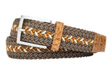 Stretch Belt with Croc Tabs and Brushed Nickle Buckle - Serpentine
