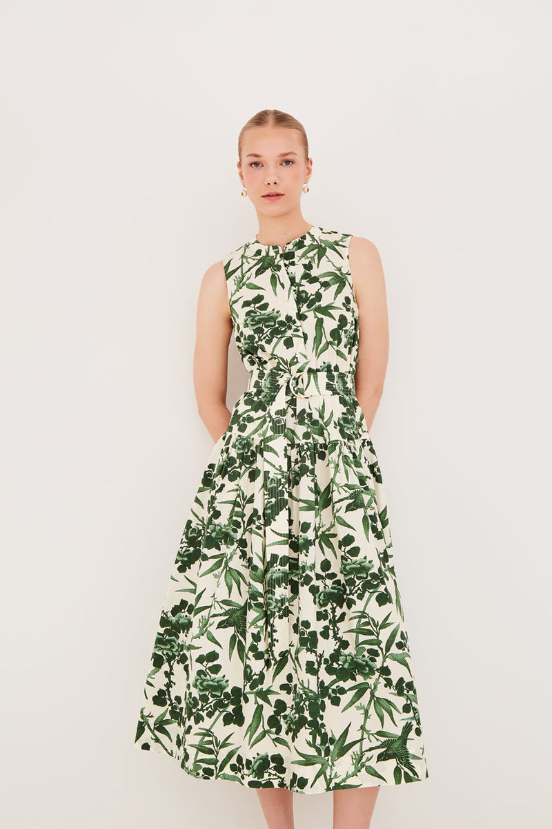 green emerald velvet dress Nash Mini Dress in Tossed Floral Blue XL