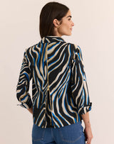 Hinson Wu 3/4 Slv Xena - Abstract Zebra