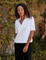 Frank and Eileen Patty - Ss Popover Henley - Vintage White