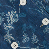 Bradley Linen Trench Coat - Navy Floral Print