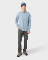 Notion Stretch Knit Shirt - Blue Heron