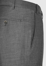 Tarent Easy Care Wool Trouser - Medium Grey