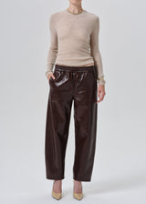 Citizens of Humanity Rework Recycled Leather Pull On Pant - Burgundy
