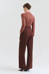 Karolina Zmarlak Niteroi Pintuck Pant - Vermelho