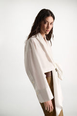 Poplin Power Blouse - Pure White