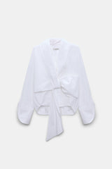 Poplin Power Blouse - Pure White