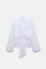 Poplin Power Blouse - Pure White
