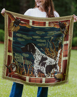 Double-Sided Silk Scarf - Navy & Wine Pheasant Watch