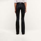 L'Agence Selma Coated Bootcut Jean - Noir Coated
