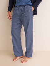 Derek Rose Braemar Brushed Cotton Lounge Trousers - Navy Check