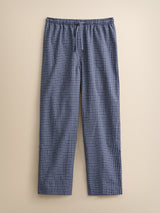 Derek Rose Braemar Brushed Cotton Lounge Trousers - Navy Check
