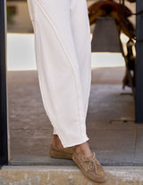 Bibi Barrel Leg Sweatpant - Vintage White