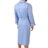 Majestic International Herringbone Cotton Shawl Robe - Blue
