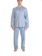 Majestic International Herringbone Cotton Pajamas - Blue