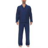 Majestic International Herringbone Cotton Pajamas - True Blue