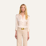 L'Agence Dani 3/4 Sleeve Blouse - Champagne