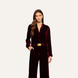 L'Agence Cosette Crop Hi Low Shirt - DEEP PORT