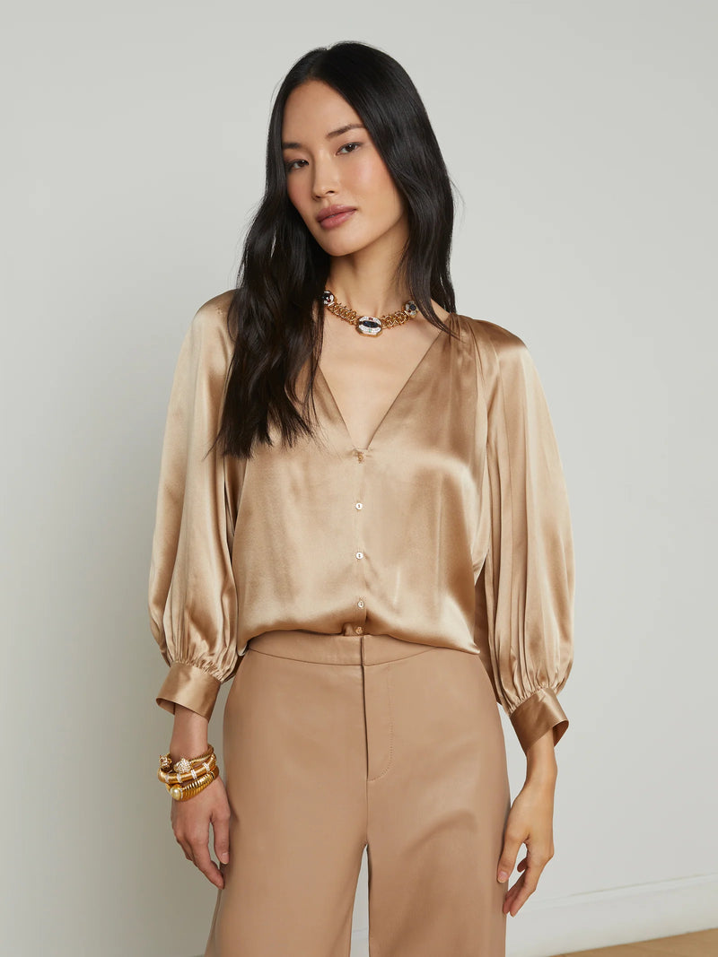 Kaili 3/4 Sleeve V Neck Blouse