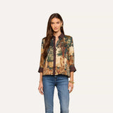 Eulalie Print Placement Blouse