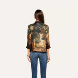 Eulalie Print Placement Blouse