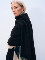 White & Warren Cashmere Travel Wrap - Black