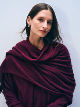 White & Warren Cashmere Travel Wrap - Sangria