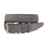 Italian Calf Suede Belt - Grey