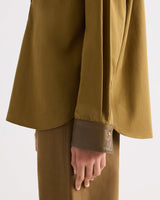 A Case of You Combo Top in Cotton Shirting - Kangaroo