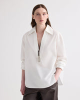 A Case of You Top in Compact Poplin - White