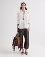 A Case of You Top in Compact Poplin - White