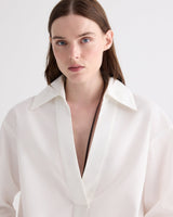 A Case of You Top in Compact Poplin - White