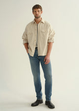 London Tapered Slim Cashmere Denim Jean - Cyrus